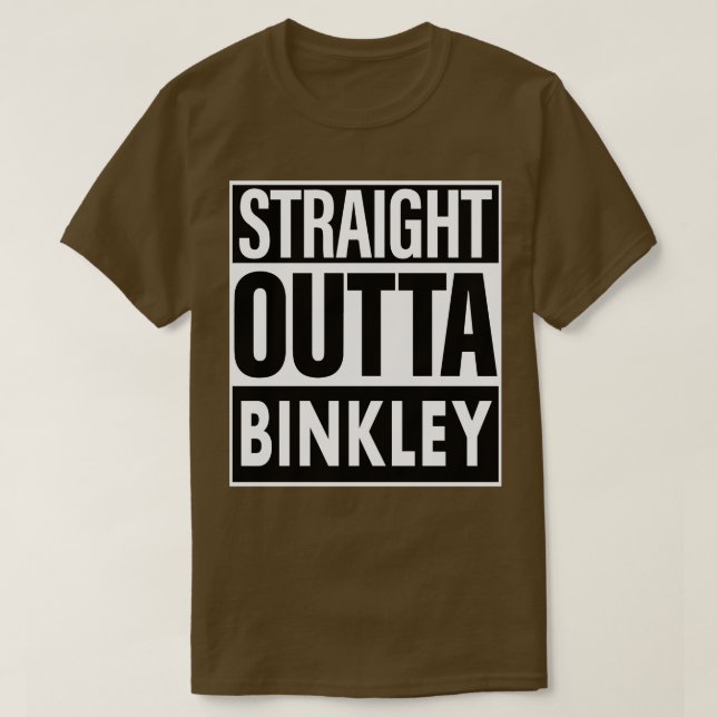 T-shirt Binkley Nom Stright Outta Binkley (Design devant)