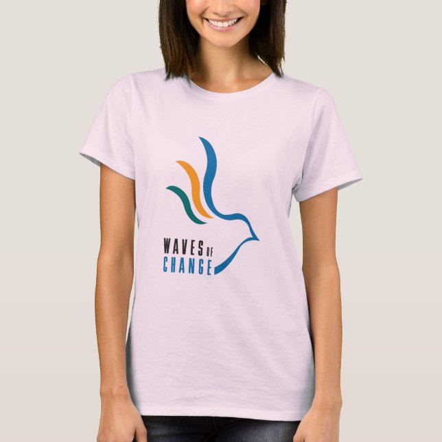 T-shirt bio de la dame Waves of Change (Devant)