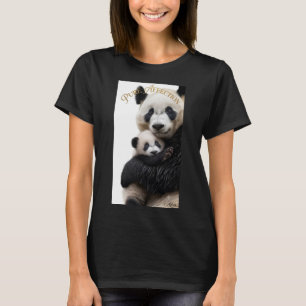 T-shirt bio en coton pour femme Panda Maman et Béb