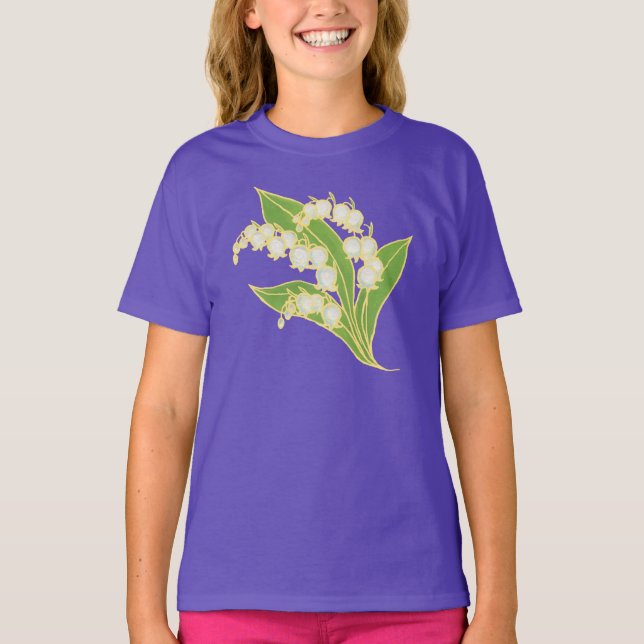 T-shirt bio pour filles : Lily de la vallée (Devant)