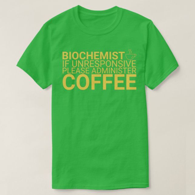T-shirt Biochimiste Biochimie du café 6 (Design devant)