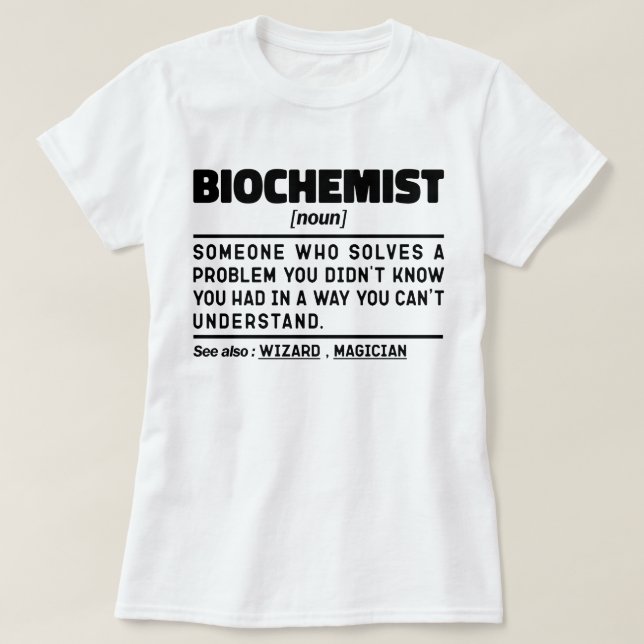 T-shirt Biochimiste Noun Amusant Biochimie (Design devant)