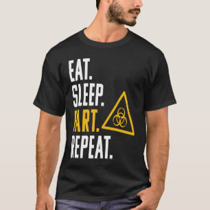 T-shirt Biodanger Manger Sleep Fart Répéter Toxique