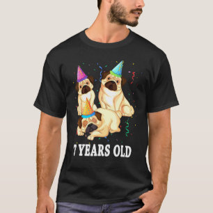 T-shirt Biographie de chien de 7 ans d'âge de 7 ans Pug Ch