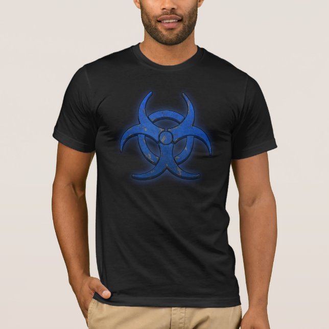 T-shirt Biohazard bleu (Devant)