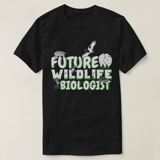 T-shirt Biologie animale Futur Biologiste de la faune Cade (Design devant)