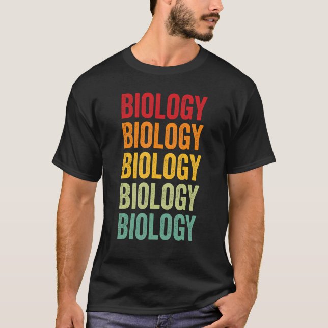 T-shirt Biologie Biologie Hobbyist Rainbow Design (Devant)