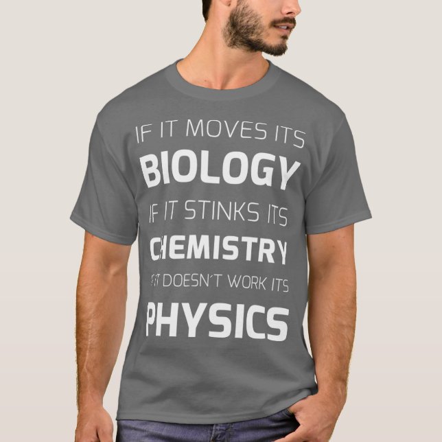 T-shirt Biologie Chimie Physique Sciences (Devant)