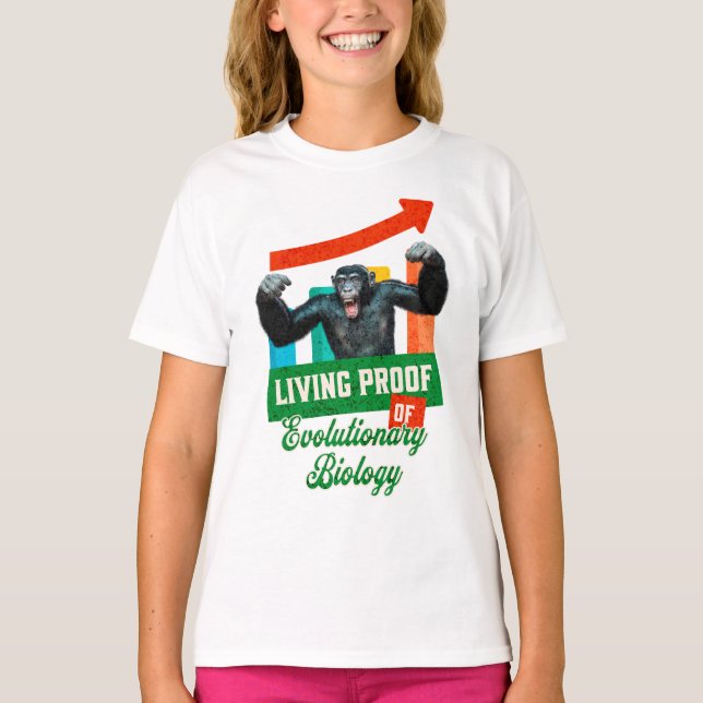 T-shirt Biologie de l'évolution Humour des primates (Devant)