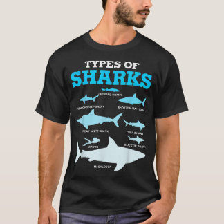 T-shirt Biologie Des Espèces De Requins Différents Types D
