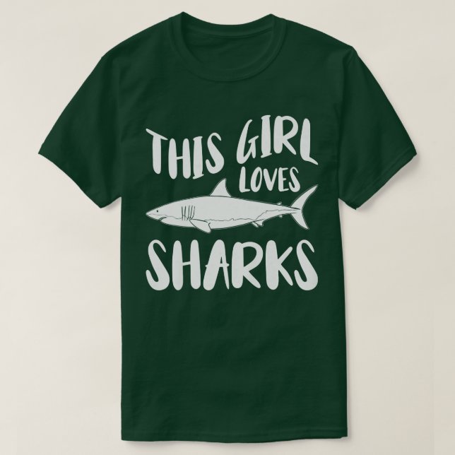 T-shirt Biologie marine de l'Amant du requin Cette fille a (Design devant)
