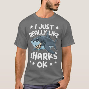 T-shirt Biologie Marine J'Aime Vraiment Les Requins OkT-Sh