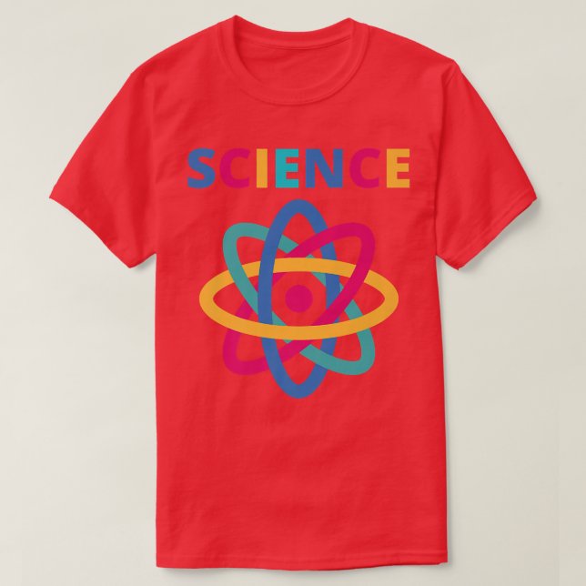 T-shirt Biologie scientifique colorée Atom Premium (Design devant)