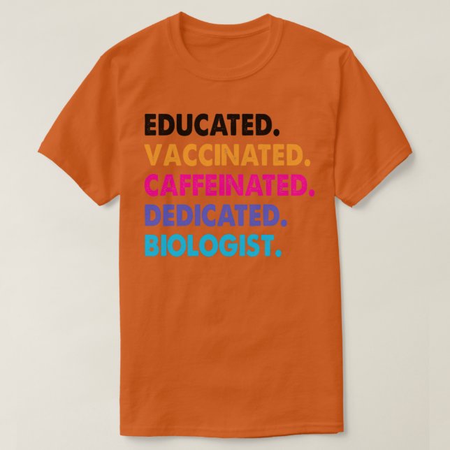 T-shirt Biologiste Caffeinated (Design devant)