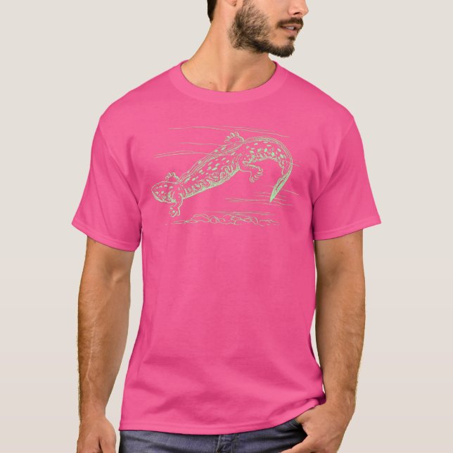 T-shirt Biologiste Cool Hellbender Salamander (Devant)