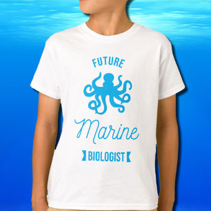 T-shirt Biologiste de Future Marine - Octopus - blanc