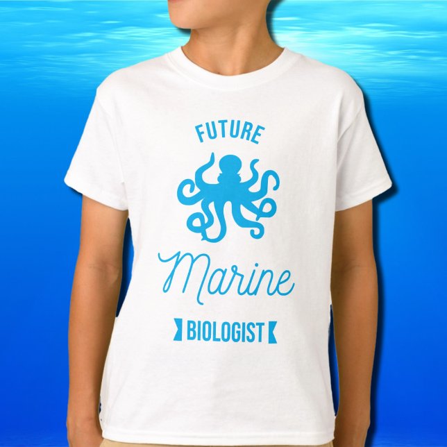 T-shirt Biologiste de Future Marine - Octopus - blanc (Créateur téléchargé)