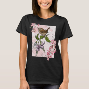 T-shirt Biologiste des espèces d'oiseaux d'Eurasie Wren Or