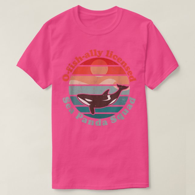 T-shirt Biologiste marin des orques O-Fish-Ally Licence Se (Design devant)