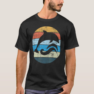 T-shirt Biologiste marin Dolphin Silhouette Océan Sea Ani