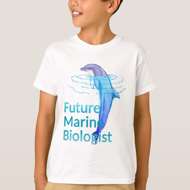 T-shirt Biologiste marin futur Dauphin océanique (Devant)