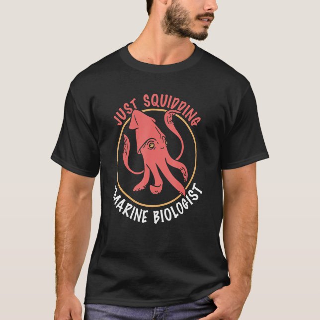 T-shirt Biologiste Marine Squid Biology St (Devant)