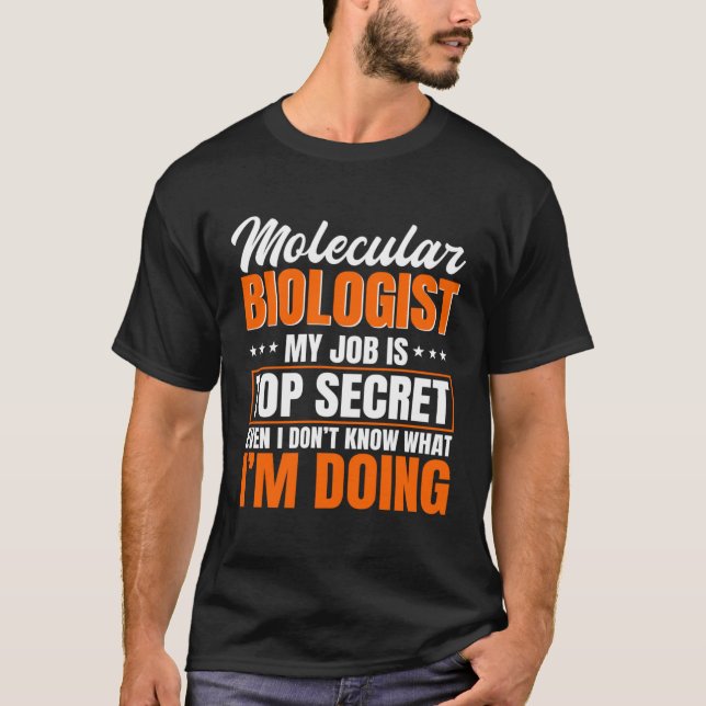 T-shirt Biologiste moléculaire Emploi Génétique Scientifiq (Devant)