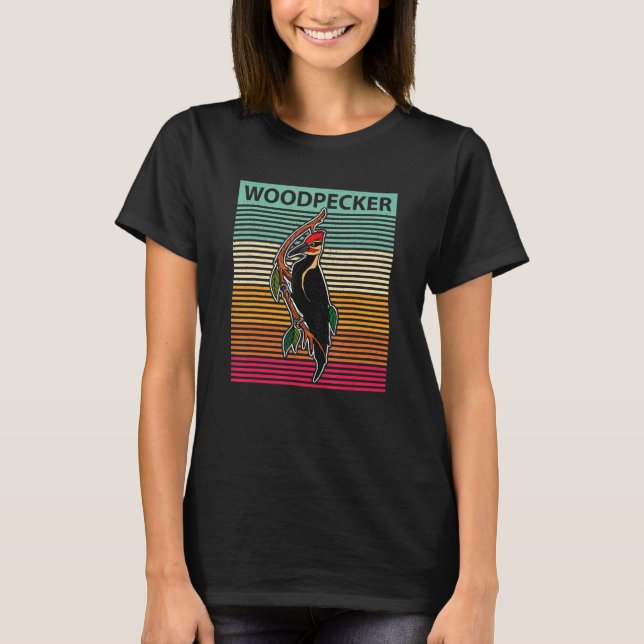T-shirt Biologiste ornithologue Oiseaux de pics forestiers (Devant)