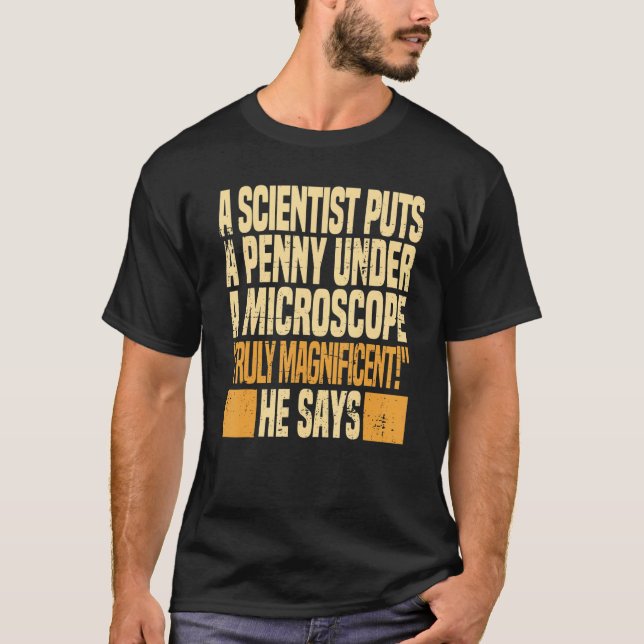 T-shirt Biologiste Scientifique Hilarié Professeur Science (Devant)
