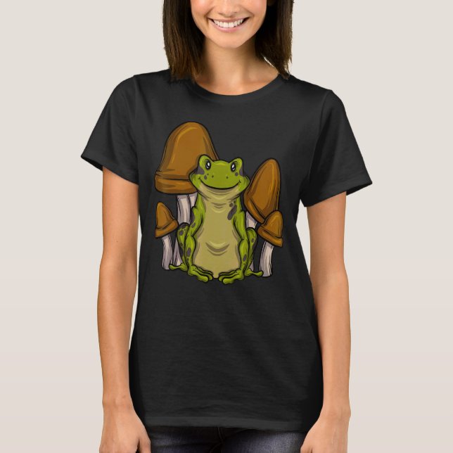 T-shirt Biology Mycology Frog Catcher Mushroom Collector F (Devant)