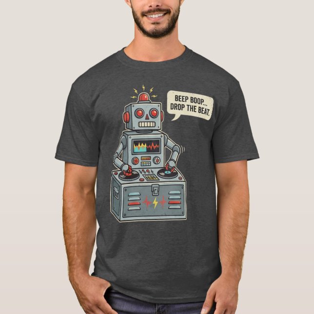 T-shirt Bip Boop Dépose la Beat Robot (Devant)