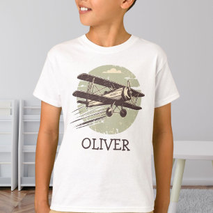 T-shirt Biplan vintage personnalisé