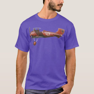 T-shirt Biplane rouge