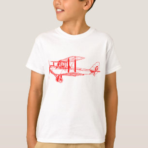 T-shirt Biplane vintage - Rouge