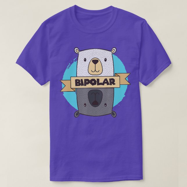 T-shirt BiPolar Ours I Mignonne Sensibilisation aux troubl (Design devant)