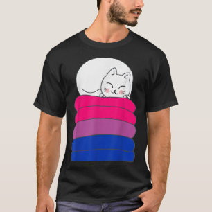 T-shirt Bipride Cat LGBT Biseual Flag Cute funny Cat Pill