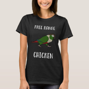 T-shirt Bir de perroquet vert poulet à la broche à la broc