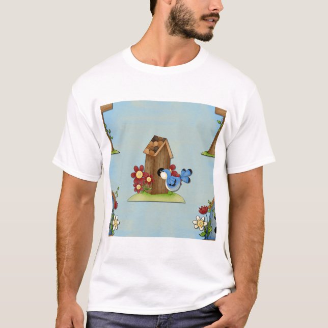 T-shirt Bird Blue Bird (Devant)