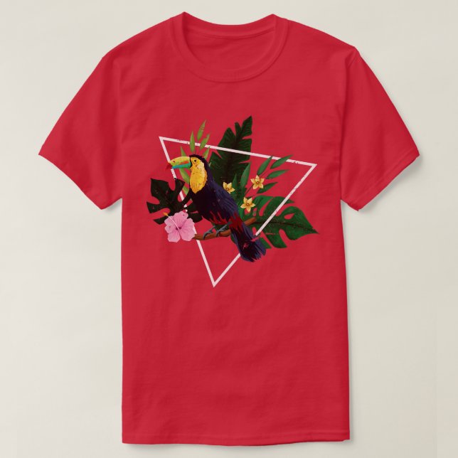 T-shirt Bird Été Rétro Toucan (Design devant)