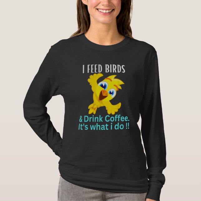 T-shirt Bird Feeder Retro Classic Love Garden Birds 2 (Devant)