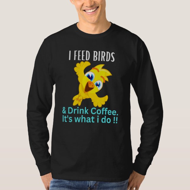 T-shirt Bird Feeder Retro Classic Love Garden Birds 2 (Devant)