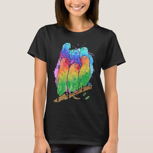 T-shirt Bird Flock Birding for Parrot (Devant)