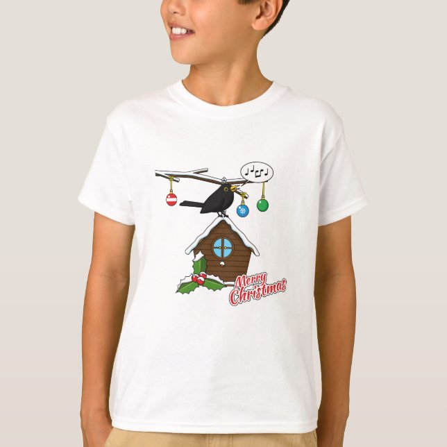 T-shirt Bird House Joyeux Noël (Devant)