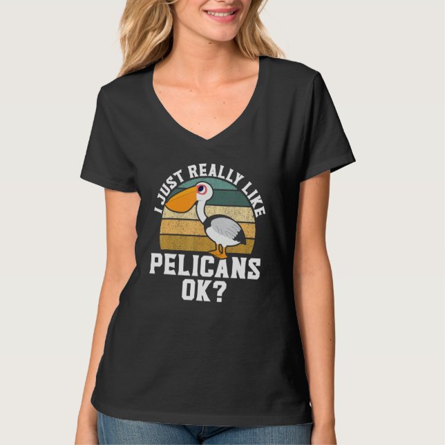 T-shirt Bird Lover Flying Animal Ornithology Pelicans (Devant)