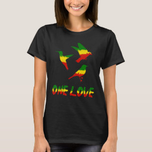 T-shirt Bird One Love Rasta Reggae Rastafarian Jamaïque Ro