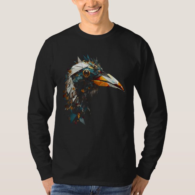 T-shirt Bird Polygon Artwork  Zoo Animal Penguin (Devant)