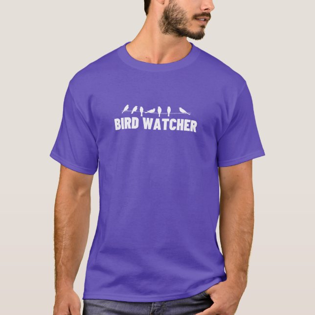 T-shirt Bird Watcher Retro Funny Bird Watch boy (Devant)