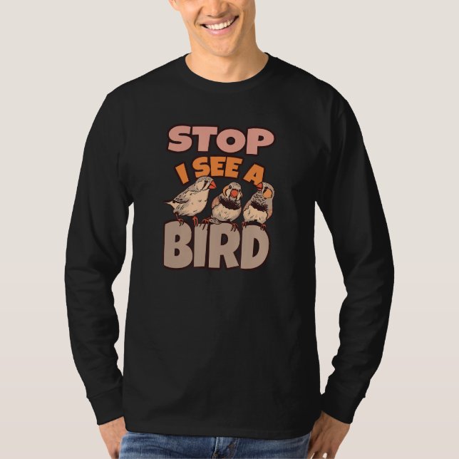 T-shirt Bird Watching Binoculars Bird Species (Devant)
