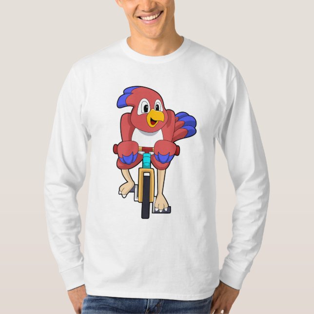 T-shirt Bird with bicycle (Devant)