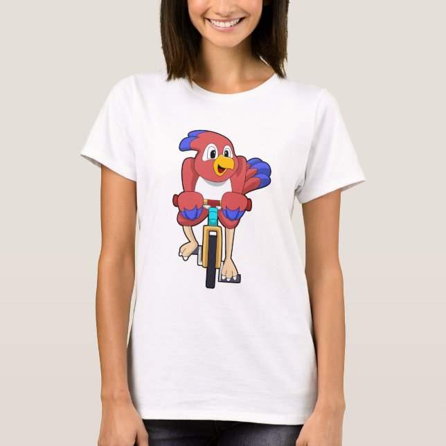 T-shirt Bird with bicycle (Devant)